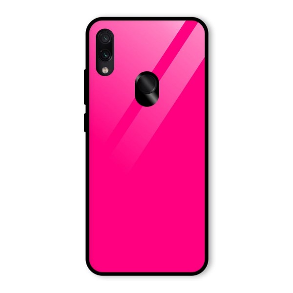 Hot Pink Glass Back Case for Redmi Note 7