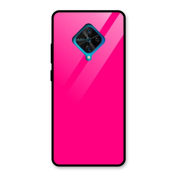 Hot Pink Glass Back Case for Vivo S1 Pro