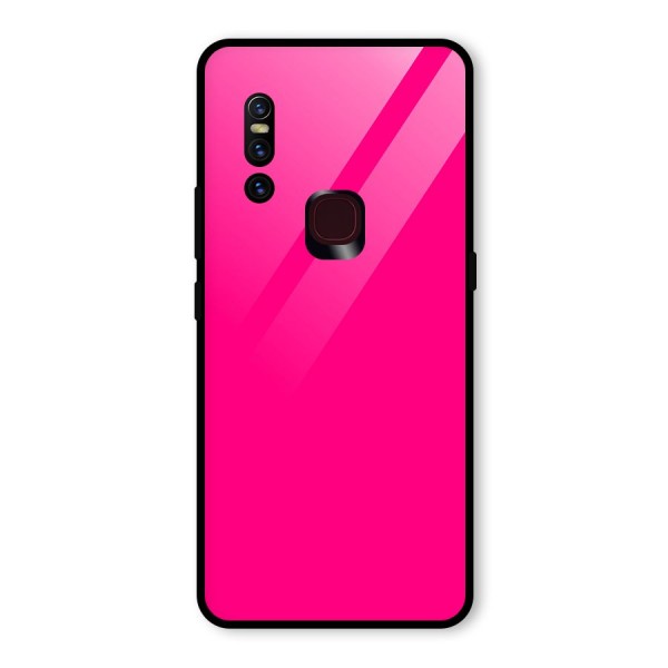 Hot Pink Glass Back Case for Vivo V15