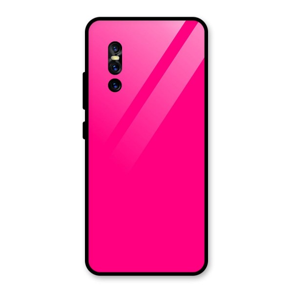 Hot Pink Glass Back Case for Vivo V15 Pro