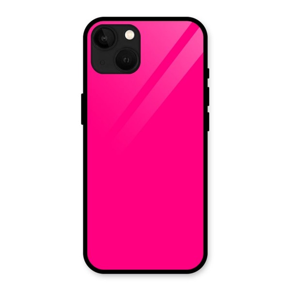 Hot Pink Glass Back Case for iPhone 13