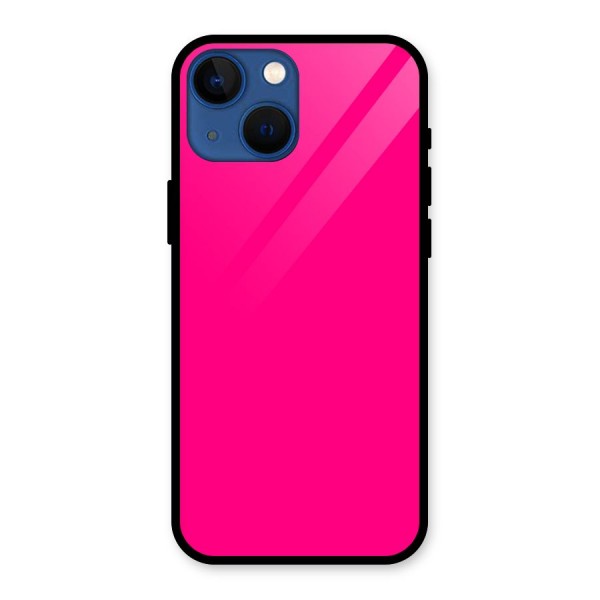 Hot Pink Glass Back Case for iPhone 13 Mini