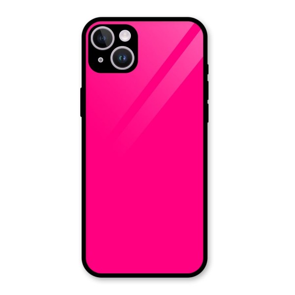 Hot Pink Glass Back Case for iPhone 14 Plus