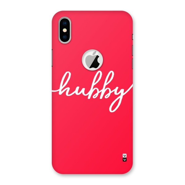 Hubby Back Case for iPhone XS Logo Cut