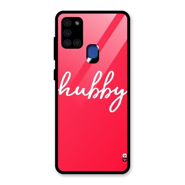 Hubby Glass Back Case for Galaxy A21s