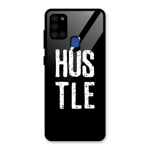 Hustle Glass Back Case for Galaxy A21s