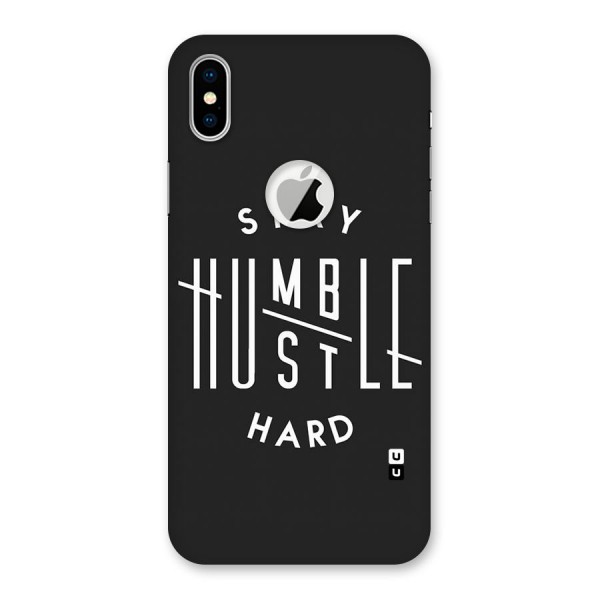 Hustle Hard Back Case for iPhone XS Logo Cut