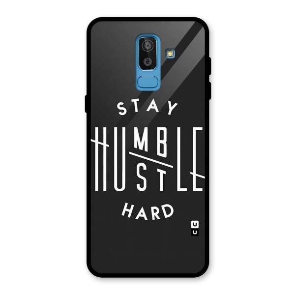 Hustle Hard Glass Back Case for Galaxy J8