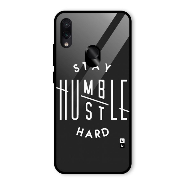 Hustle Hard Glass Back Case for Redmi Note 7