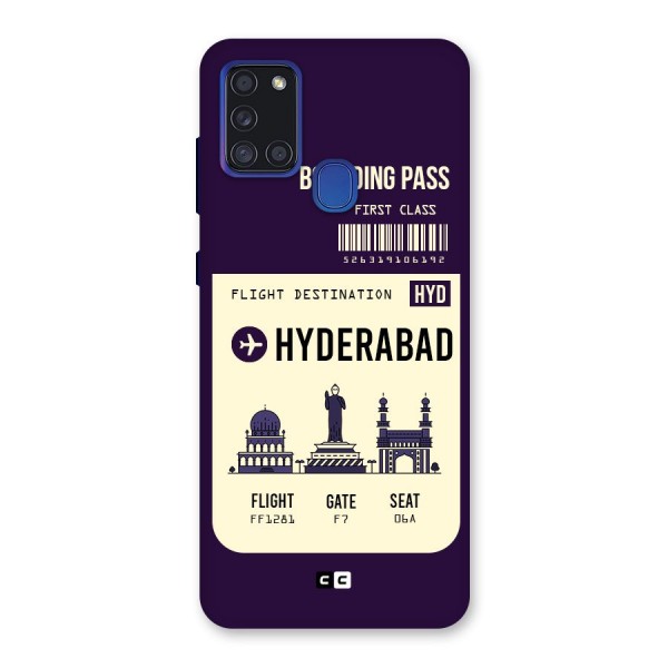 Hyderabad Boarding Pass Back Case for Galaxy A21s