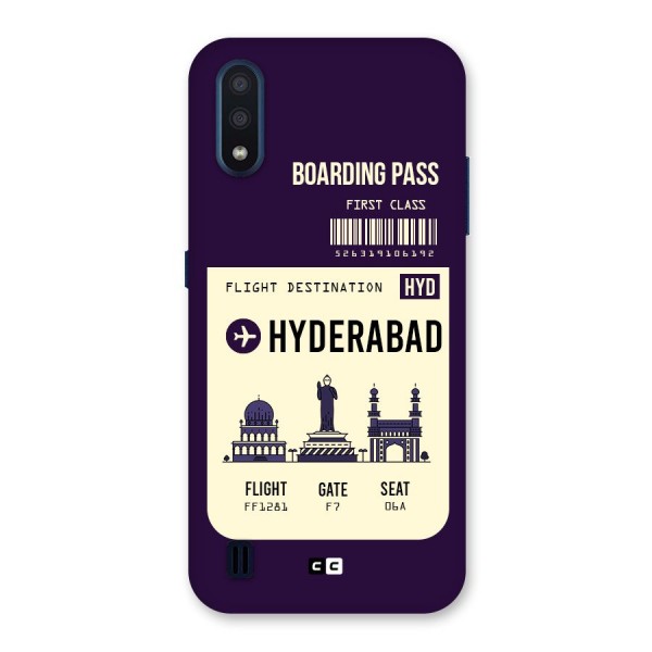 Hyderabad Boarding Pass Back Case for Galaxy M01