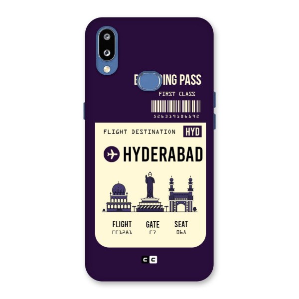 Hyderabad Boarding Pass Back Case for Galaxy M01s