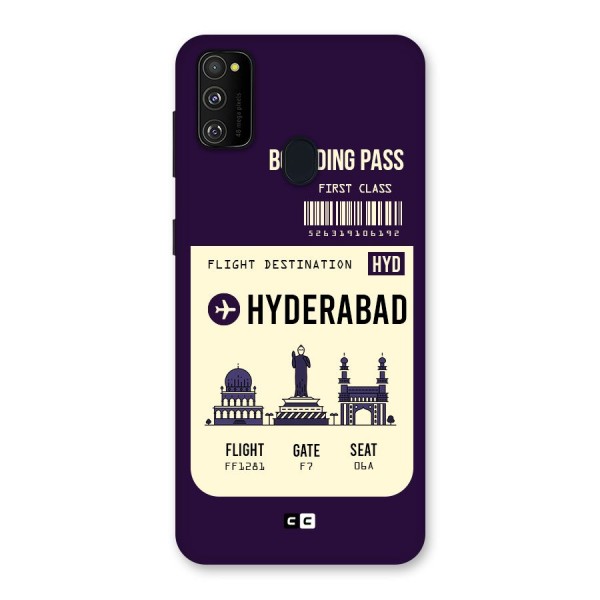 Hyderabad Boarding Pass Back Case for Galaxy M21