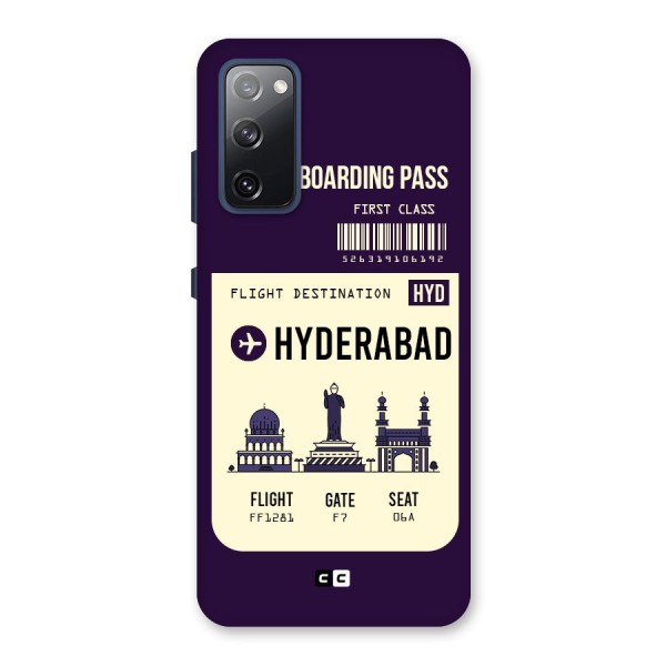 Hyderabad Boarding Pass Back Case for Galaxy S20 FE