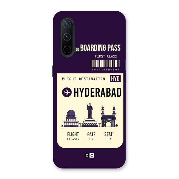 Hyderabad Boarding Pass Back Case for OnePlus Nord CE 5G
