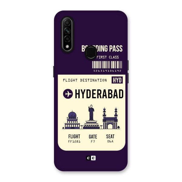 Hyderabad Boarding Pass Back Case for Oppo A31