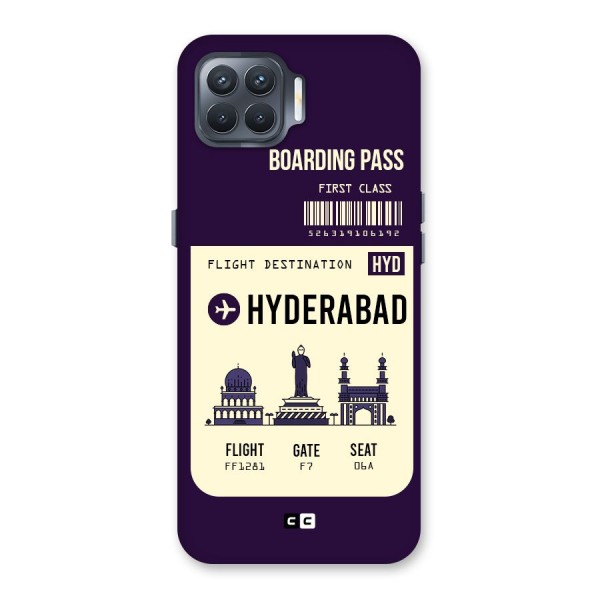 Hyderabad Boarding Pass Back Case for Oppo F17 Pro