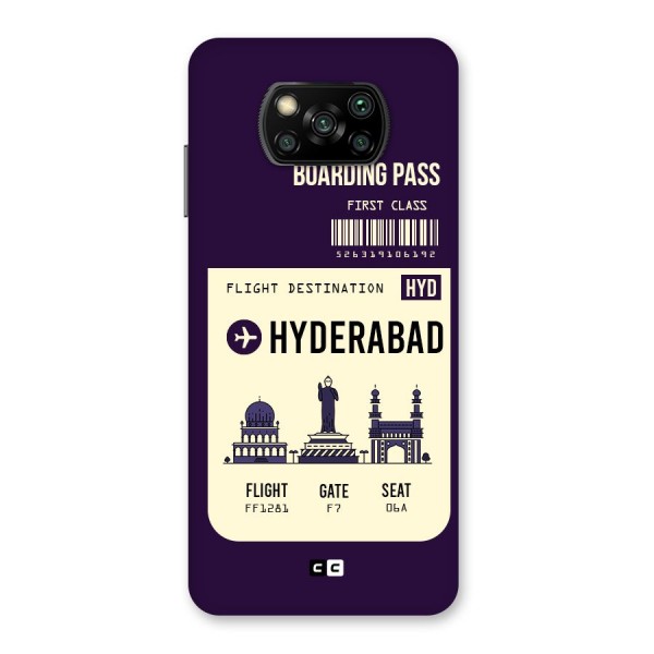 Hyderabad Boarding Pass Back Case for Poco X3