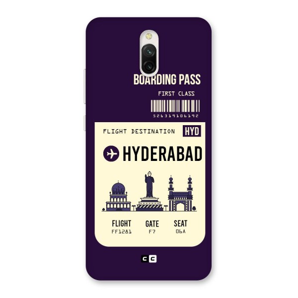 Hyderabad Boarding Pass Back Case for Redmi 8A Dual