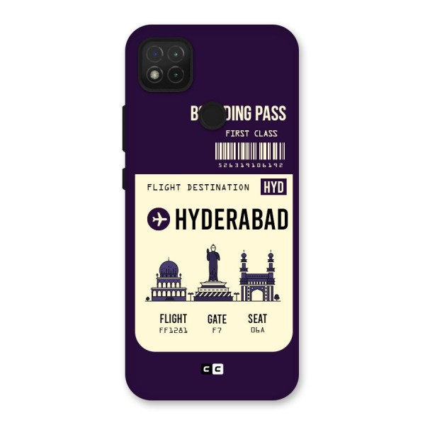 Hyderabad Boarding Pass Back Case for Redmi 9