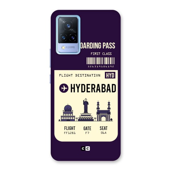 Hyderabad Boarding Pass Back Case for Vivo V21 5G