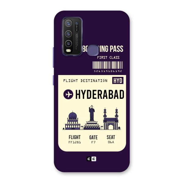 Hyderabad Boarding Pass Back Case for Vivo Y30