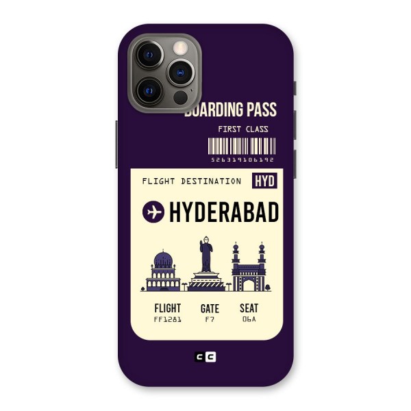 Hyderabad Boarding Pass Back Case for iPhone 12 Pro