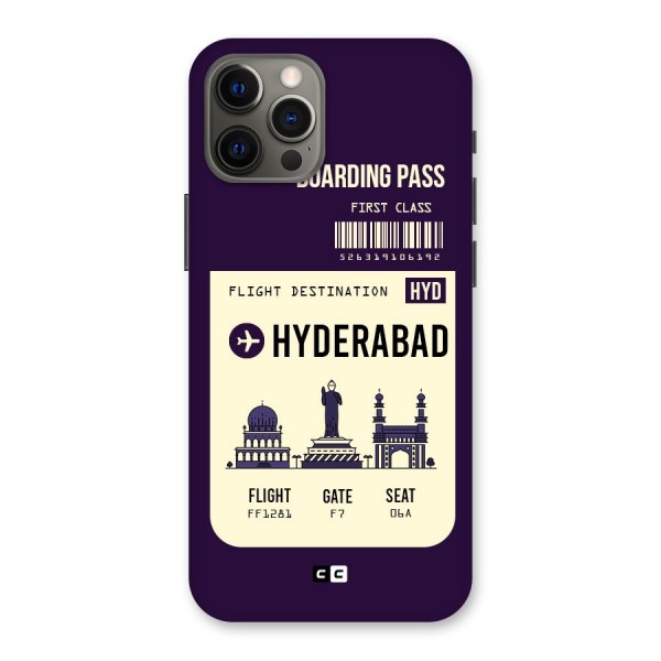 Hyderabad Boarding Pass Back Case for iPhone 12 Pro Max