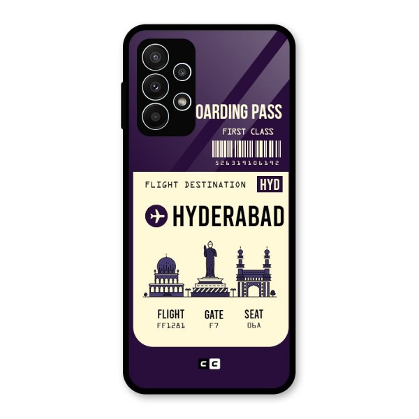 Hyderabad Boarding Pass Glass Back Case for Galaxy A23