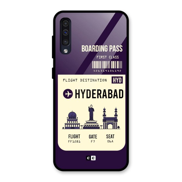 Hyderabad Boarding Pass Glass Back Case for Galaxy A50