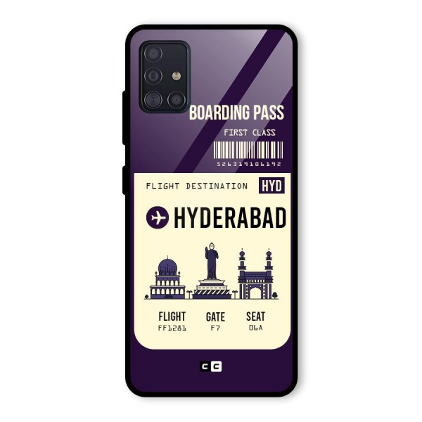 Hyderabad Boarding Pass Glass Back Case for Galaxy A51