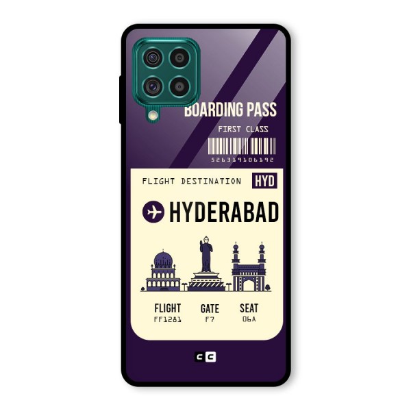 Hyderabad Boarding Pass Glass Back Case for Galaxy F62