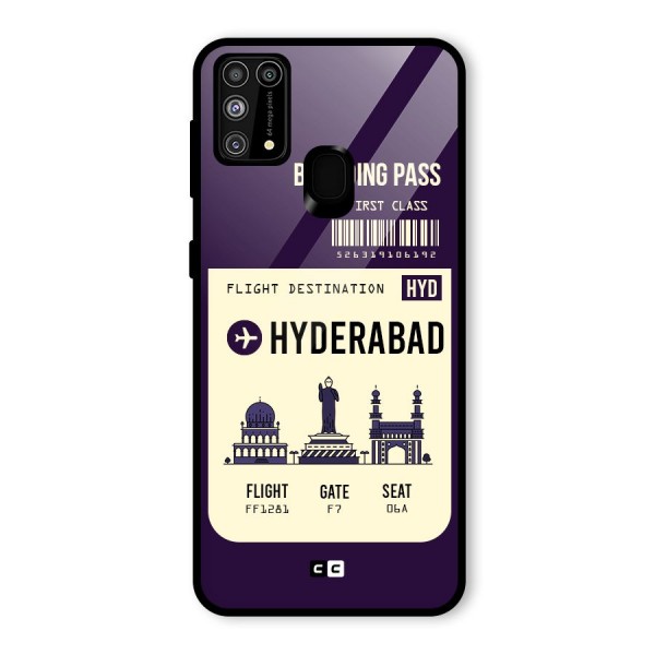 Hyderabad Boarding Pass Glass Back Case for Galaxy M31