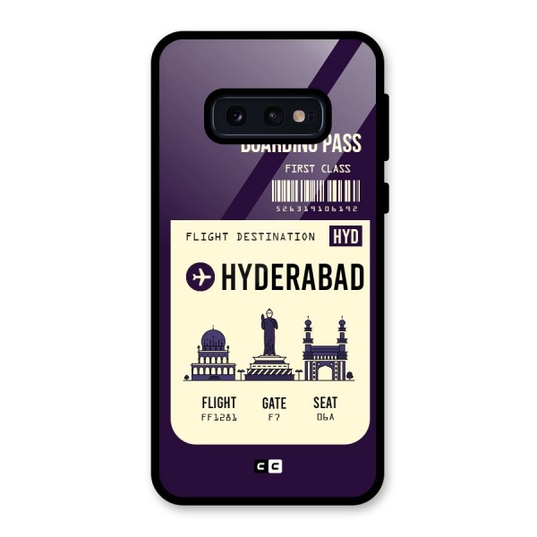 Hyderabad Boarding Pass Glass Back Case for Galaxy S10e