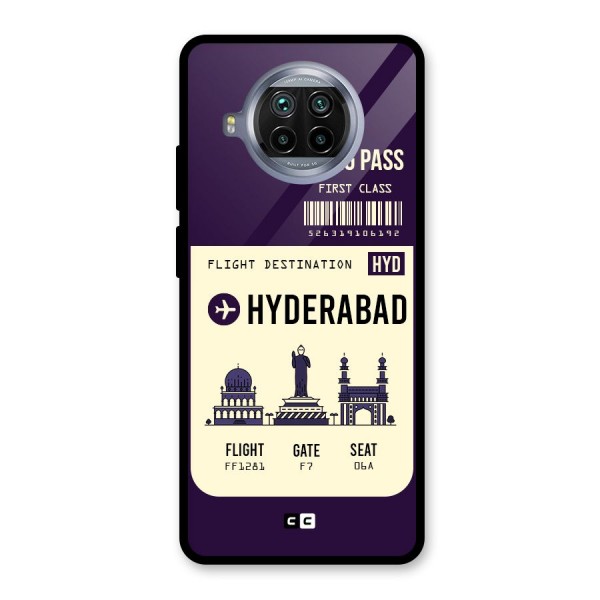 Hyderabad Boarding Pass Glass Back Case for Mi 10i