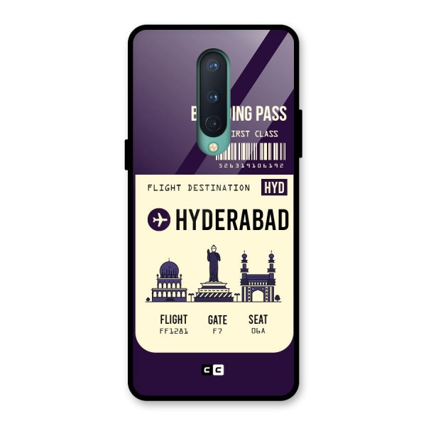 Hyderabad Boarding Pass Glass Back Case for OnePlus 8