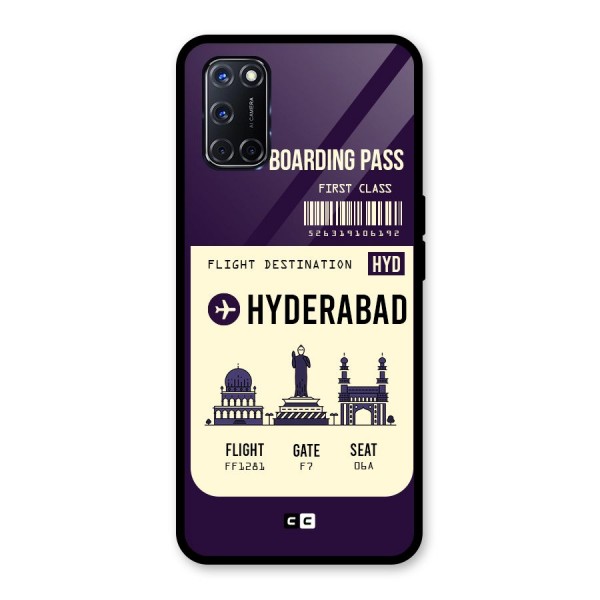 Hyderabad Boarding Pass Glass Back Case for Oppo A52