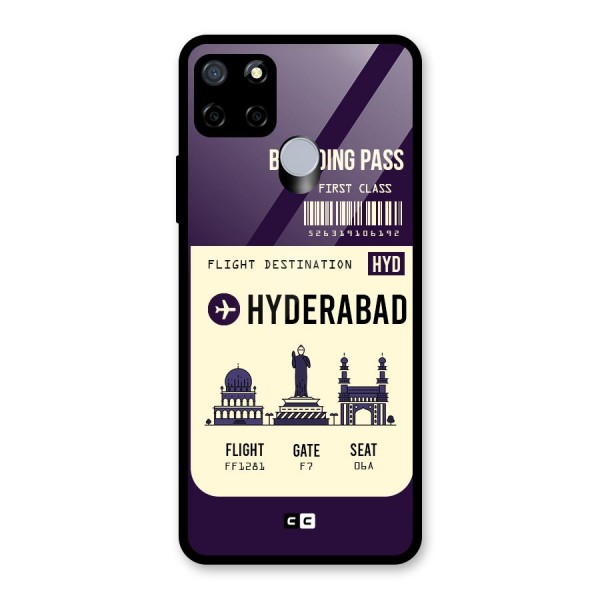 Hyderabad Boarding Pass Glass Back Case for Realme C15