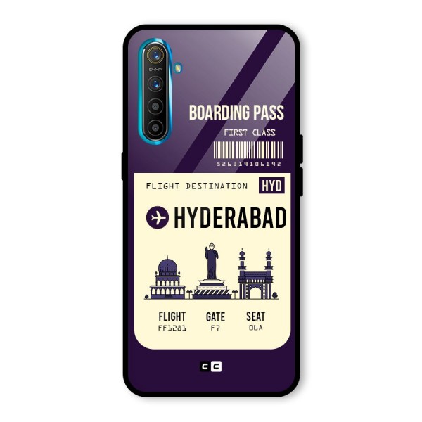 Hyderabad Boarding Pass Glass Back Case for Realme XT