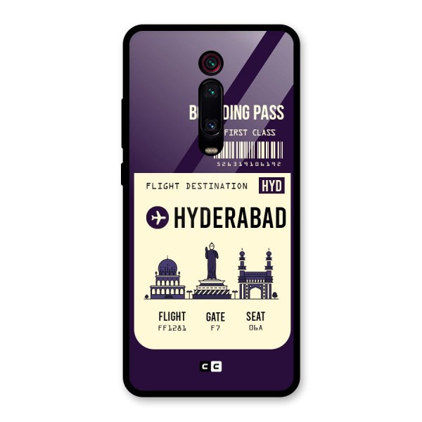 Hyderabad Boarding Pass Glass Back Case for Redmi K20