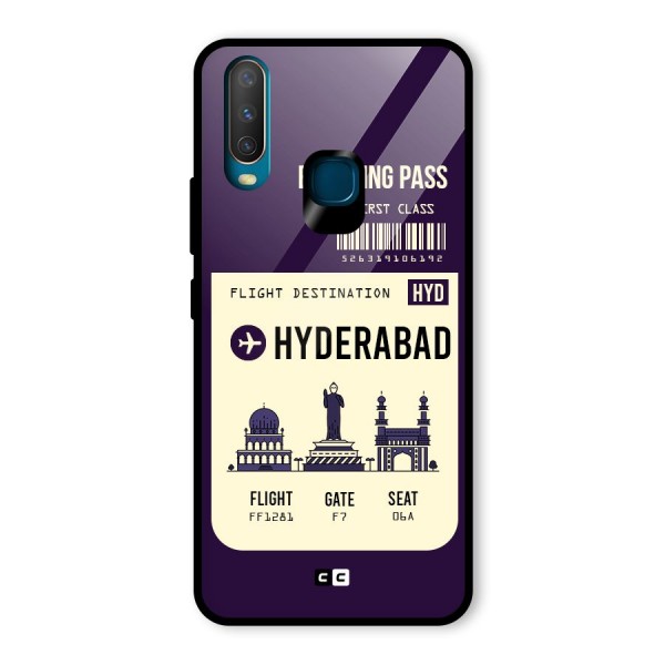 Hyderabad Boarding Pass Glass Back Case for Vivo Y15