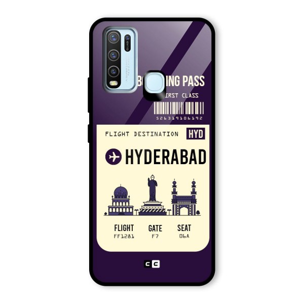 Hyderabad Boarding Pass Glass Back Case for Vivo Y30