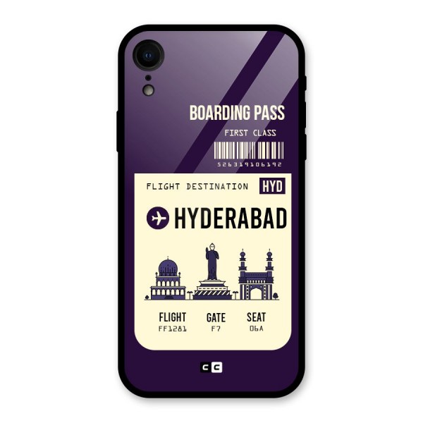 Hyderabad Boarding Pass Glass Back Case for XR