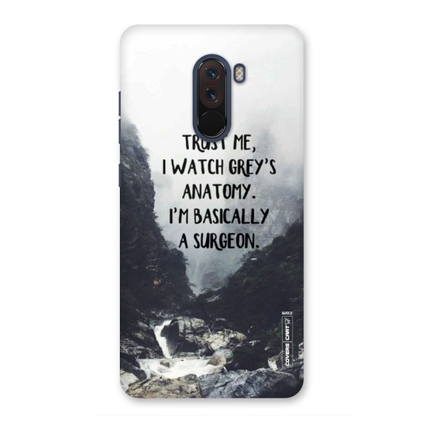 I Am A Surgeon Back Case for Poco F1