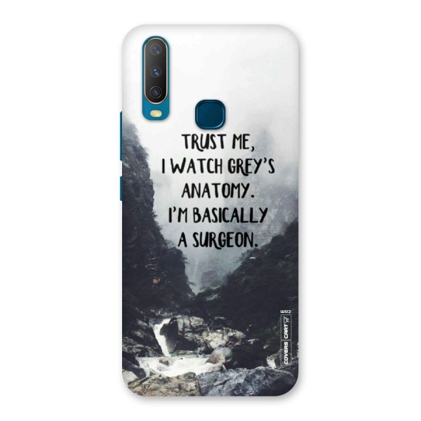 I Am A Surgeon Back Case for Vivo Y12