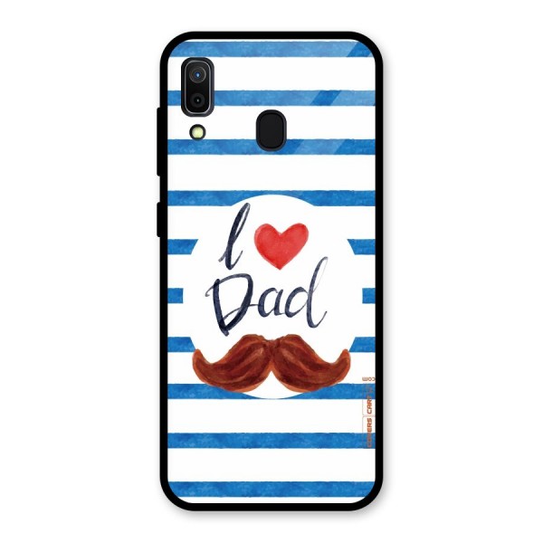 I Love Dad Glass Back Case for Galaxy A30