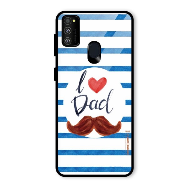 I Love Dad Glass Back Case for Galaxy M21