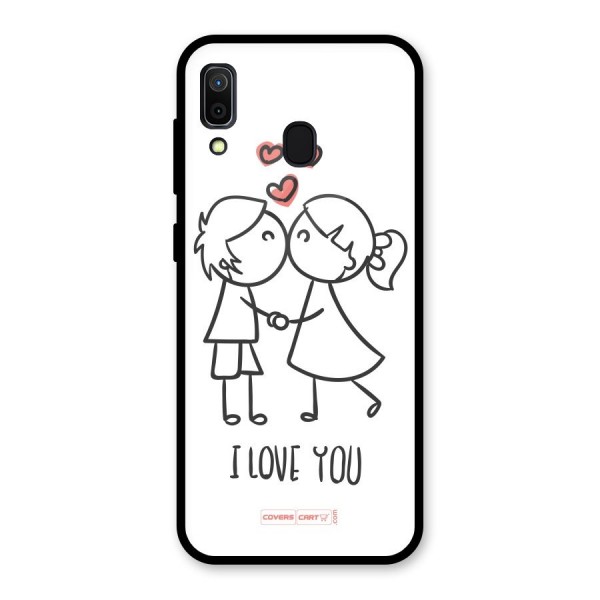 I Love You Glass Back Case for Galaxy A30