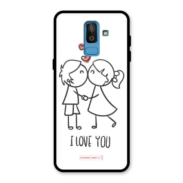 I Love You Glass Back Case for Galaxy J8