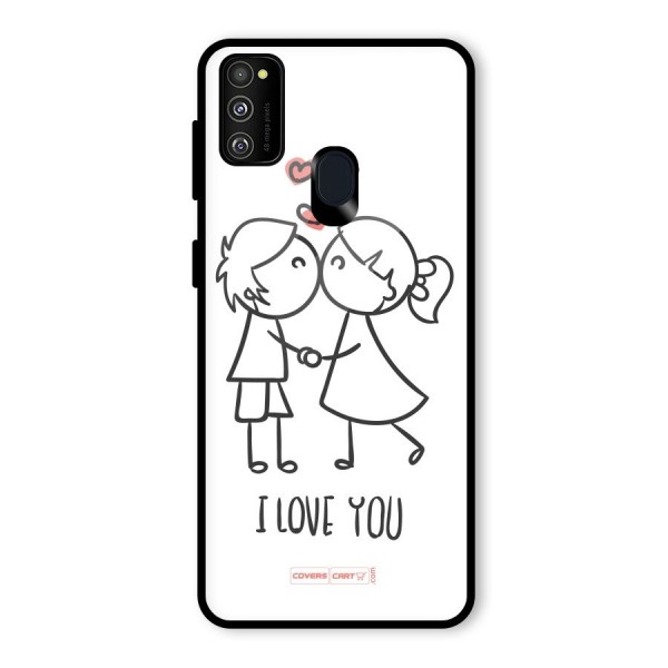 I Love You Glass Back Case for Galaxy M21